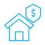 icon Icon representing home insurance or financial protection for real estate. Commercial homebased business insurance icon 13